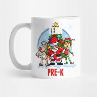 Team Pre-K Santa Elf Reindeer Flossing Kids Christmas Mug